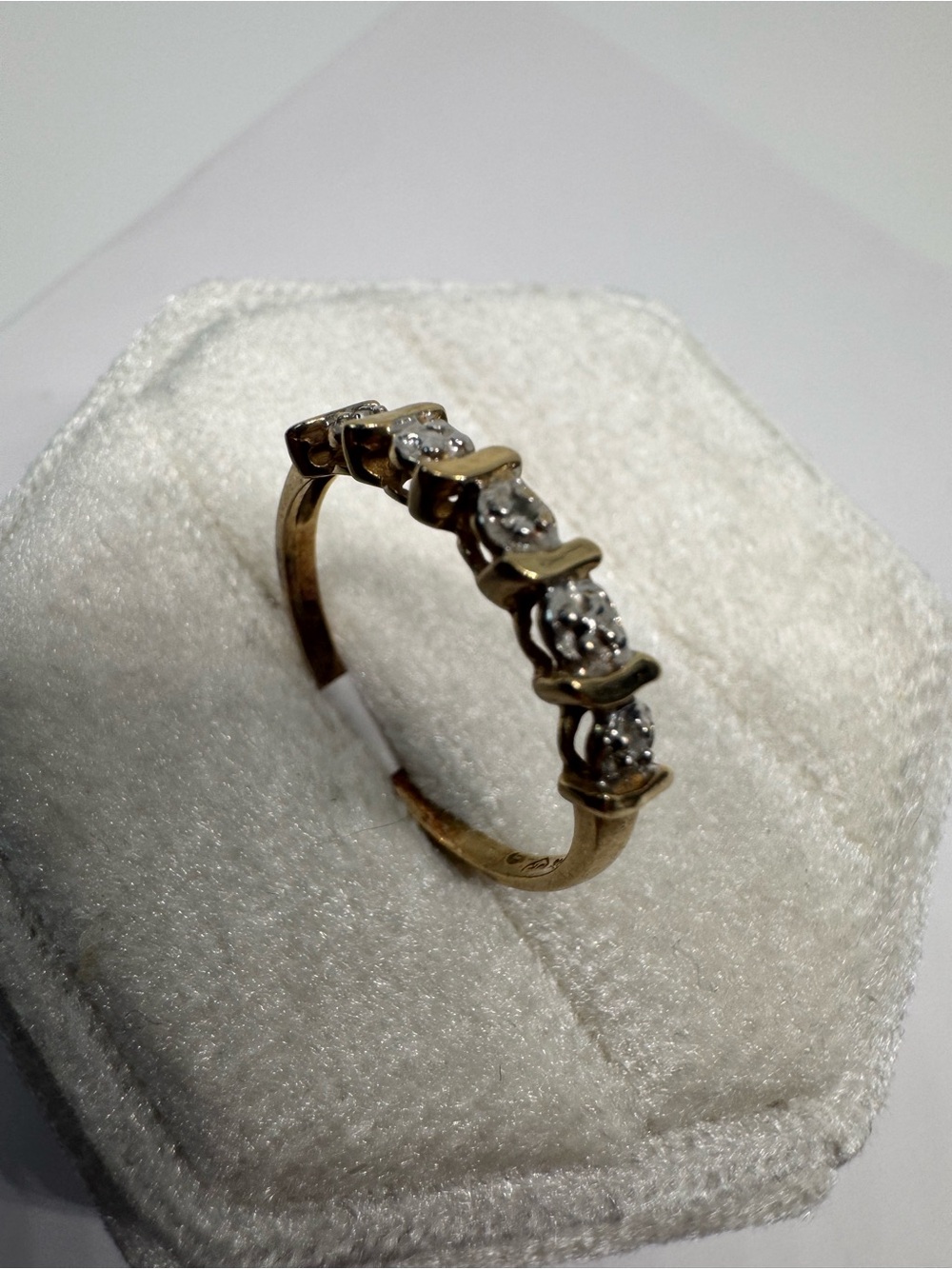 Vintage 10K Yellow Gold Natural Diamond Ring Size 6.5 | Fine Jewelry - Picture 6 of 14